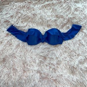 Aeropostale Blue Flowy off the shoulder Bikini Top
